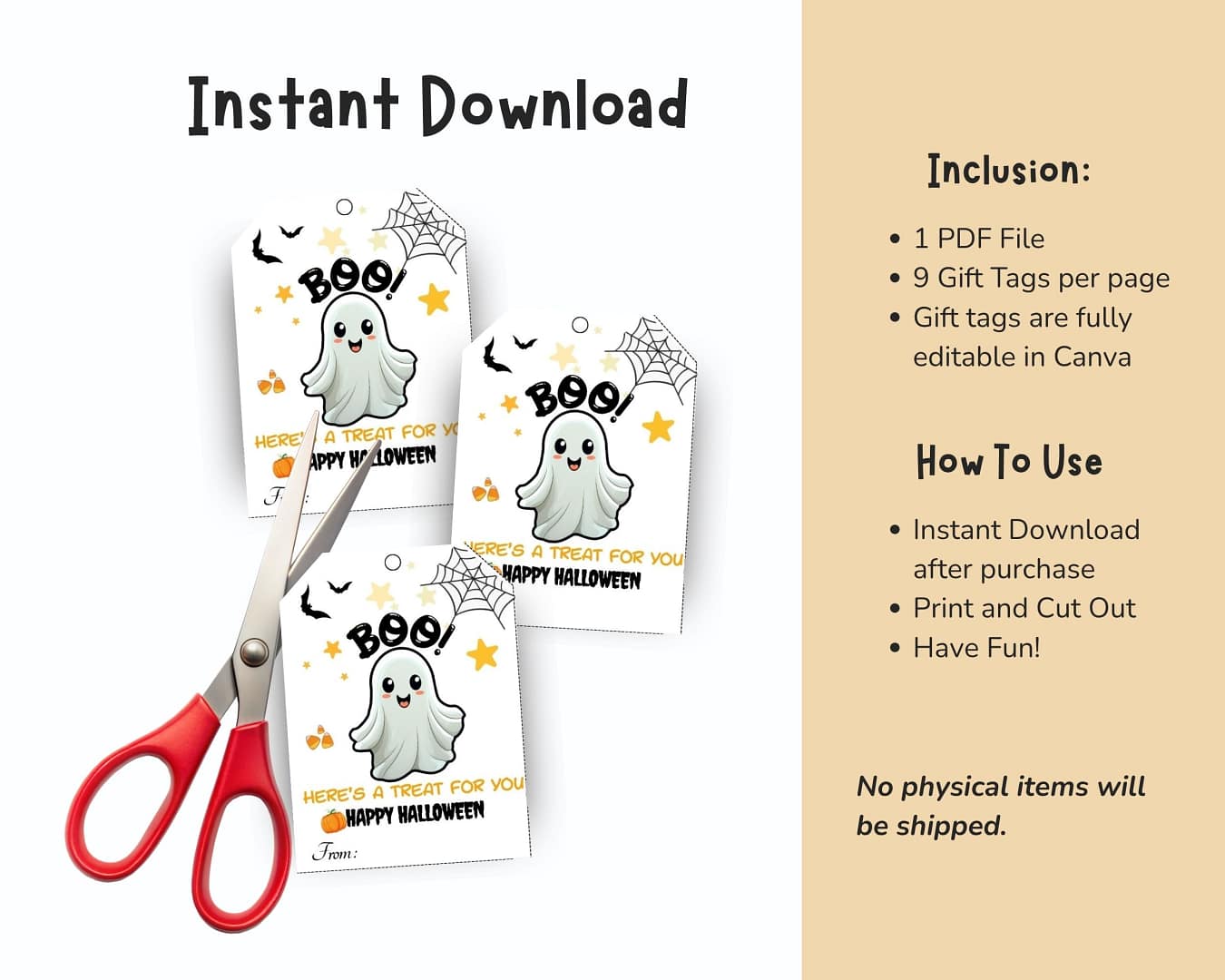 Editable Halloween Gift Tags - Image 3