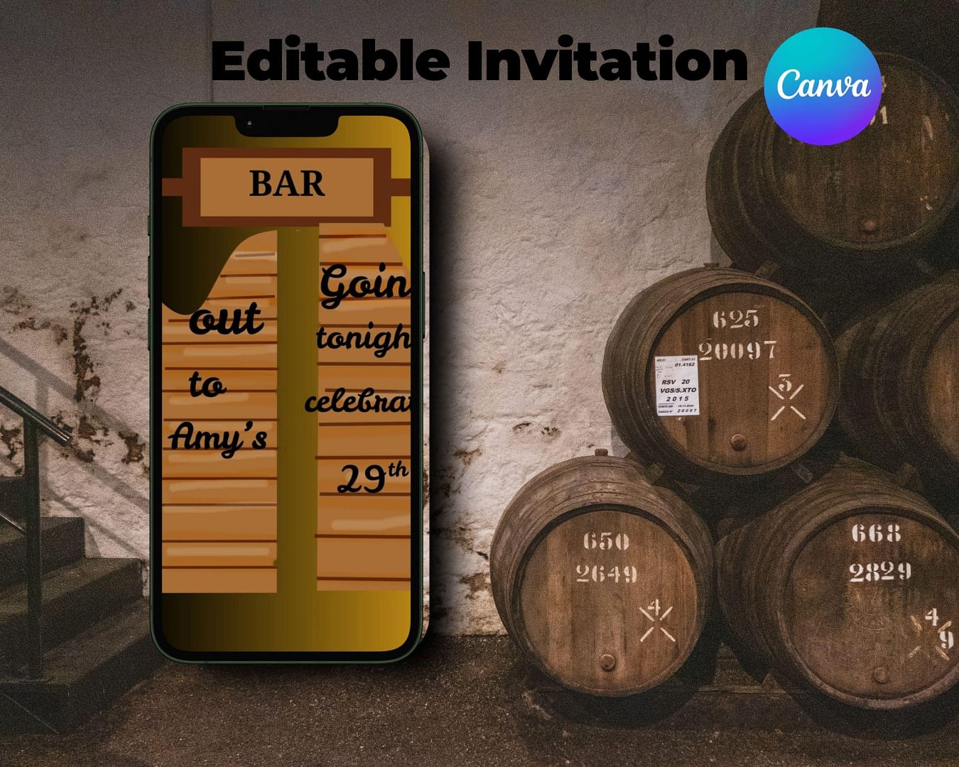 Rustic E-Invite for a Western Shindig | Customizable in Canva