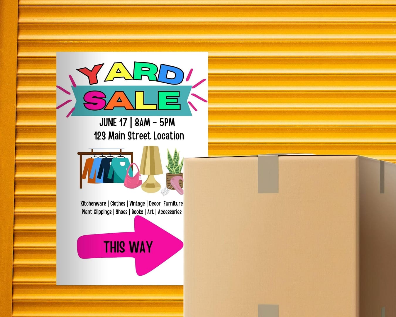 Yard Sale sign fully editable 3 sizes
