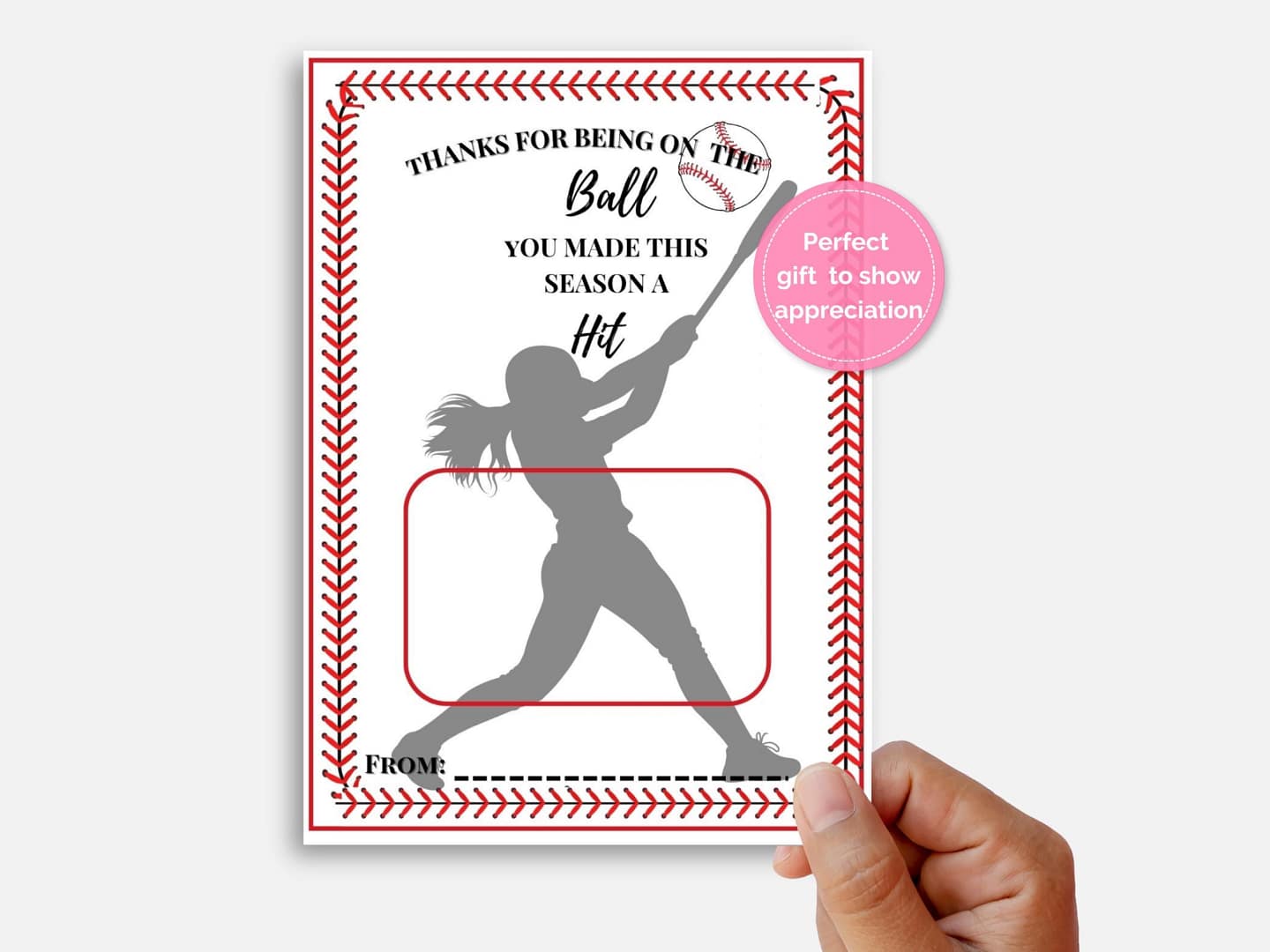 Gift Card Holder Softball Coach team mates gift card holder