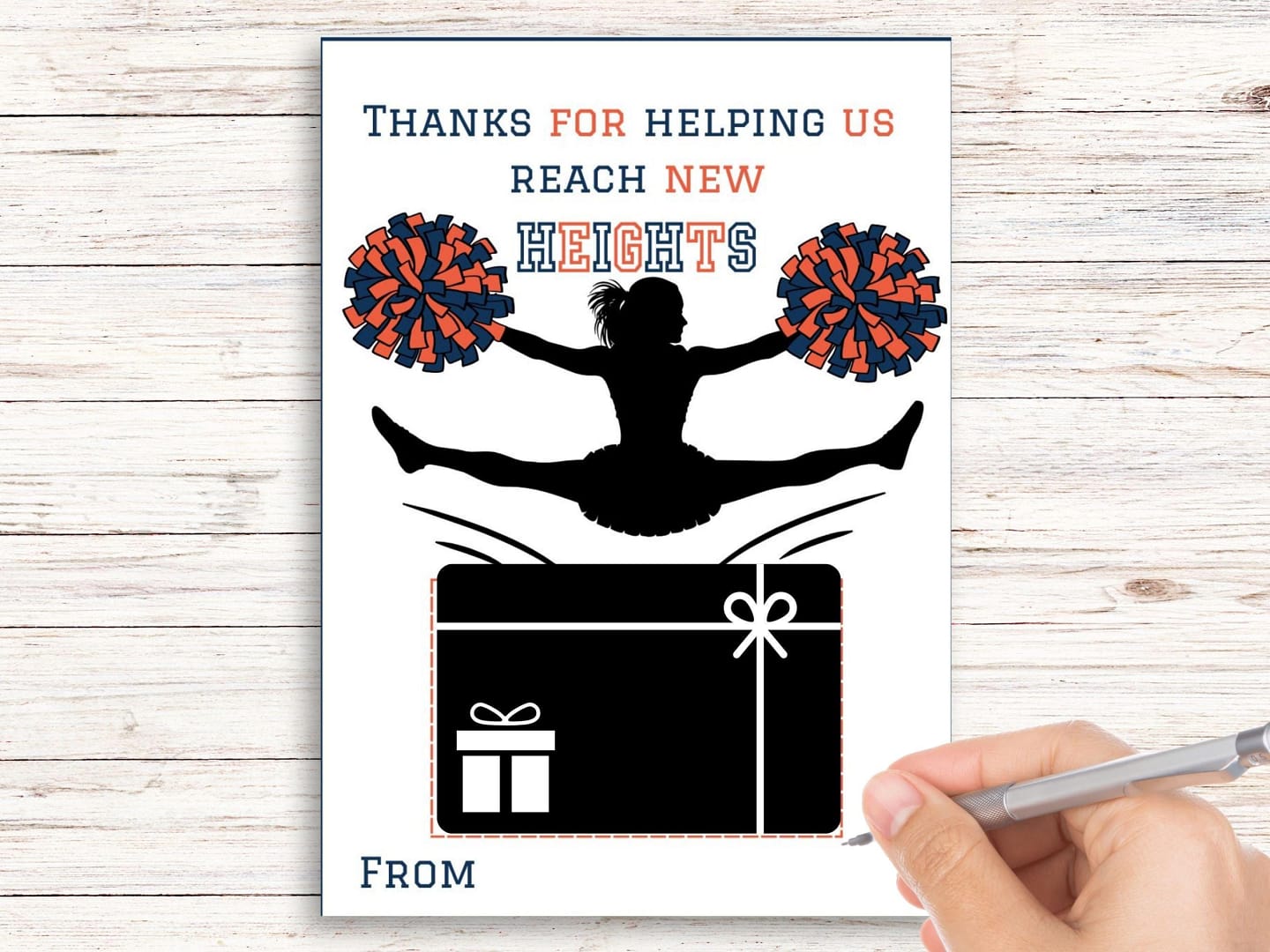 Gift Card Holder Cheer Coach team mates gift card holder