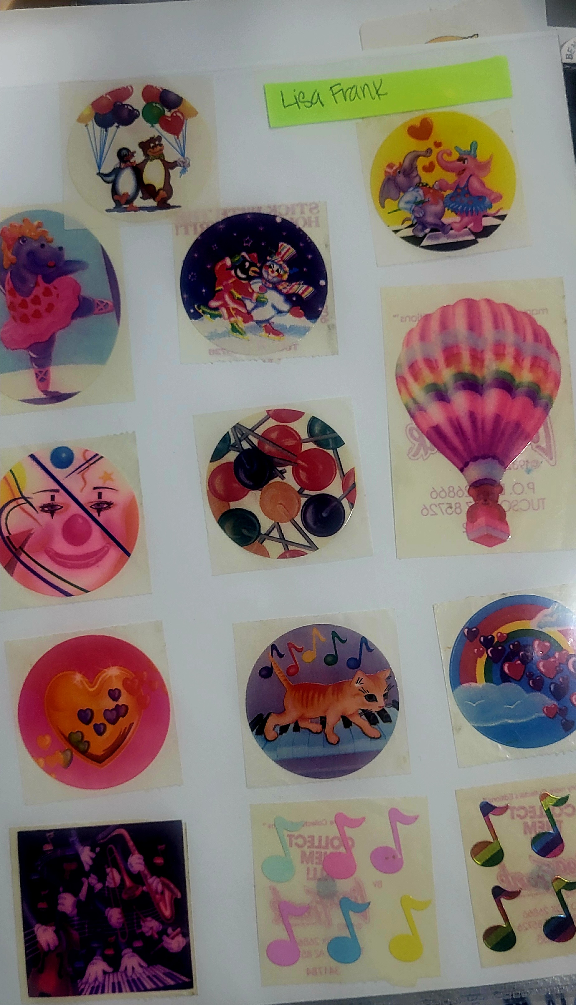 childhood sticker collection