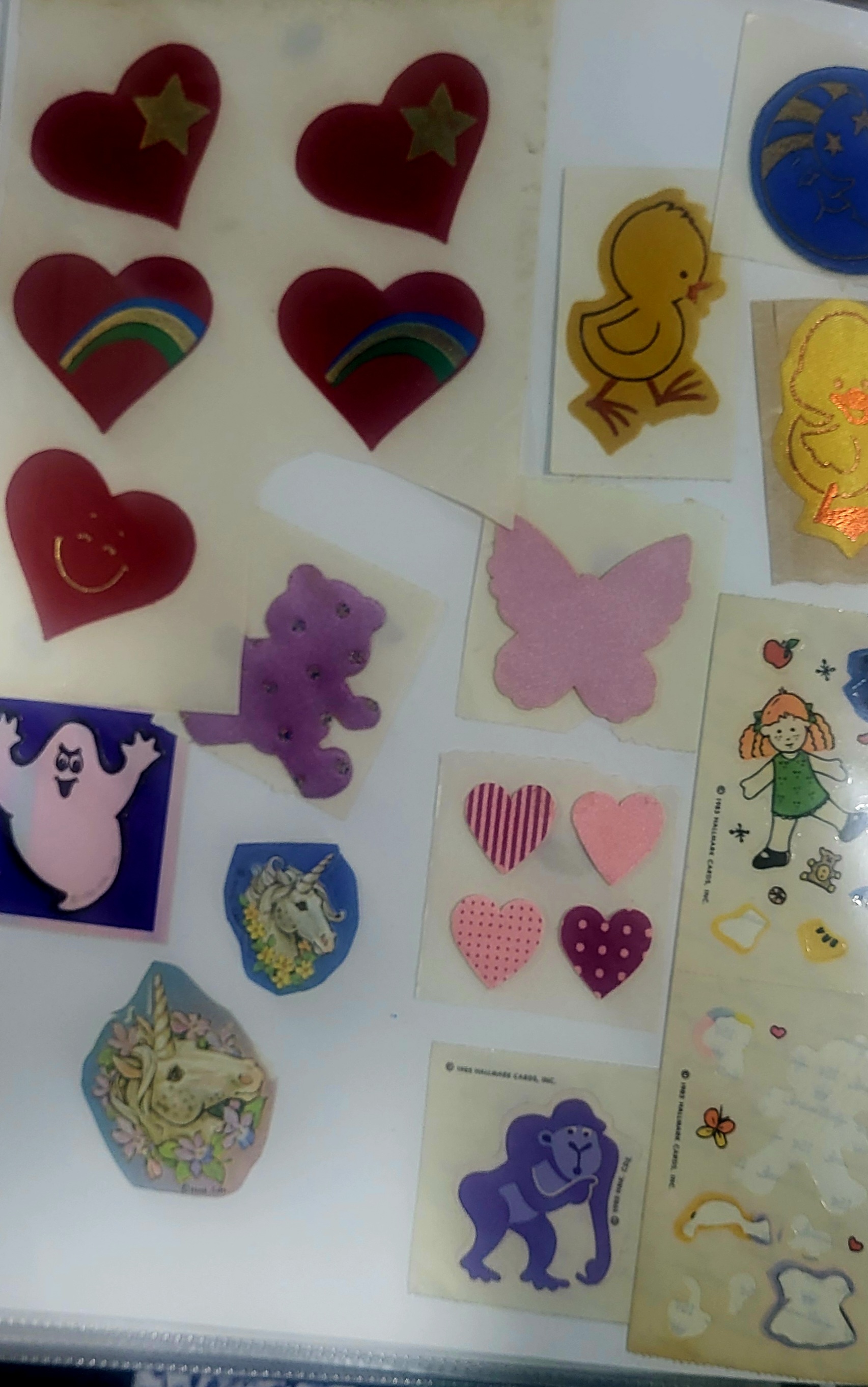 childhood sticker collection
