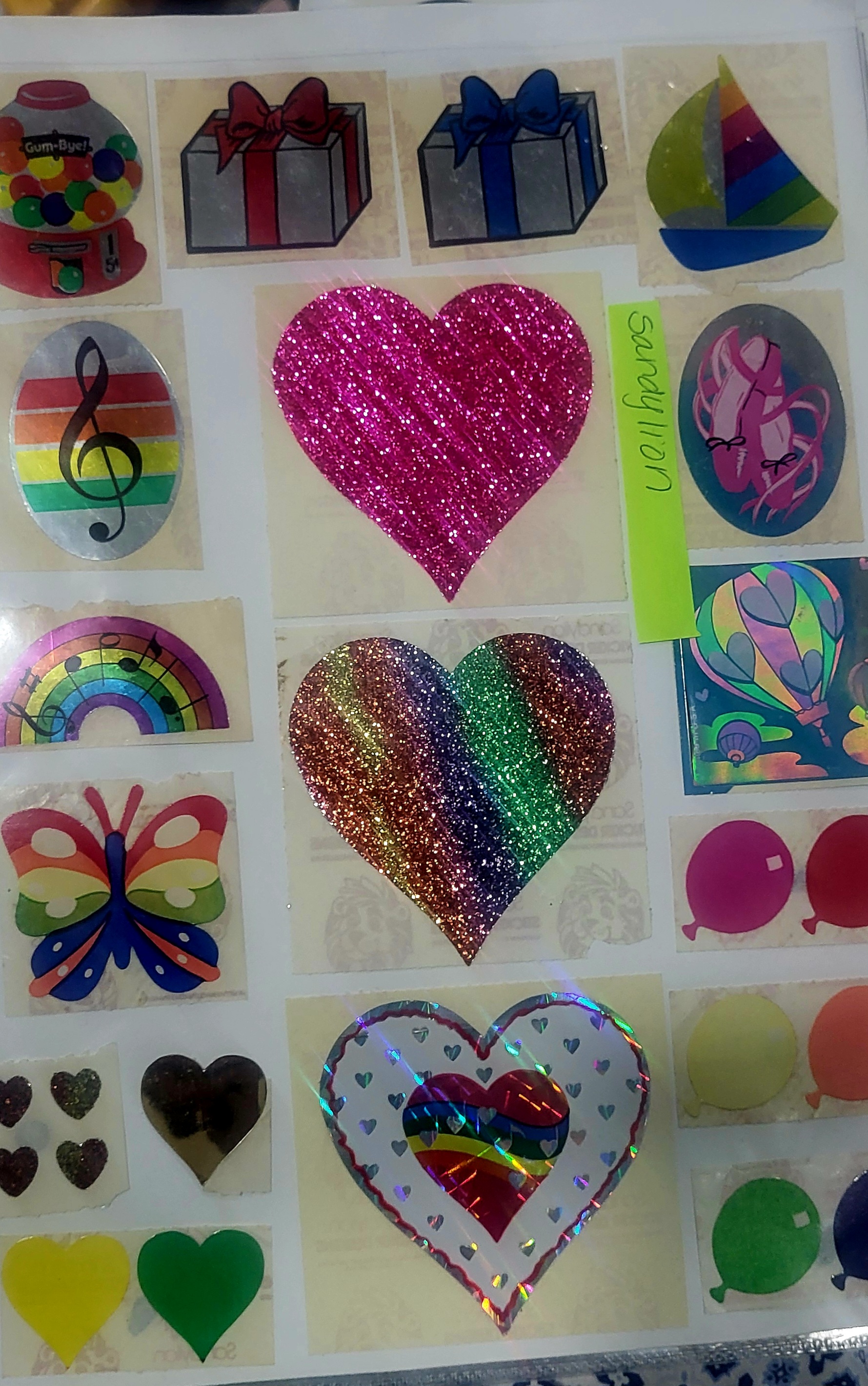 childhood sticker collection