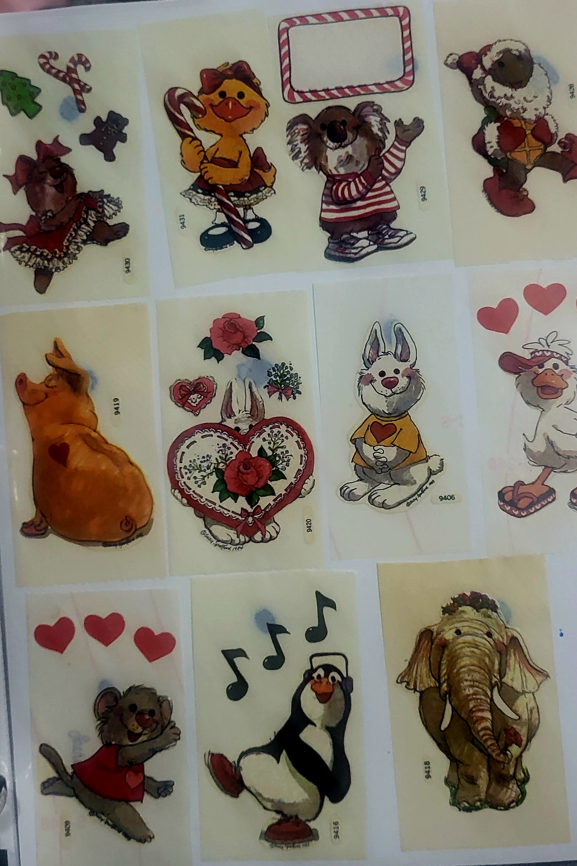 childhood sticker collection