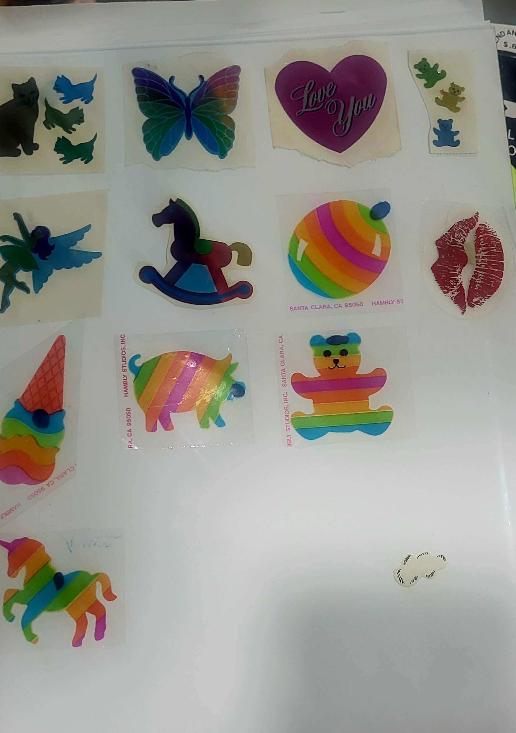 childhood sticker collection