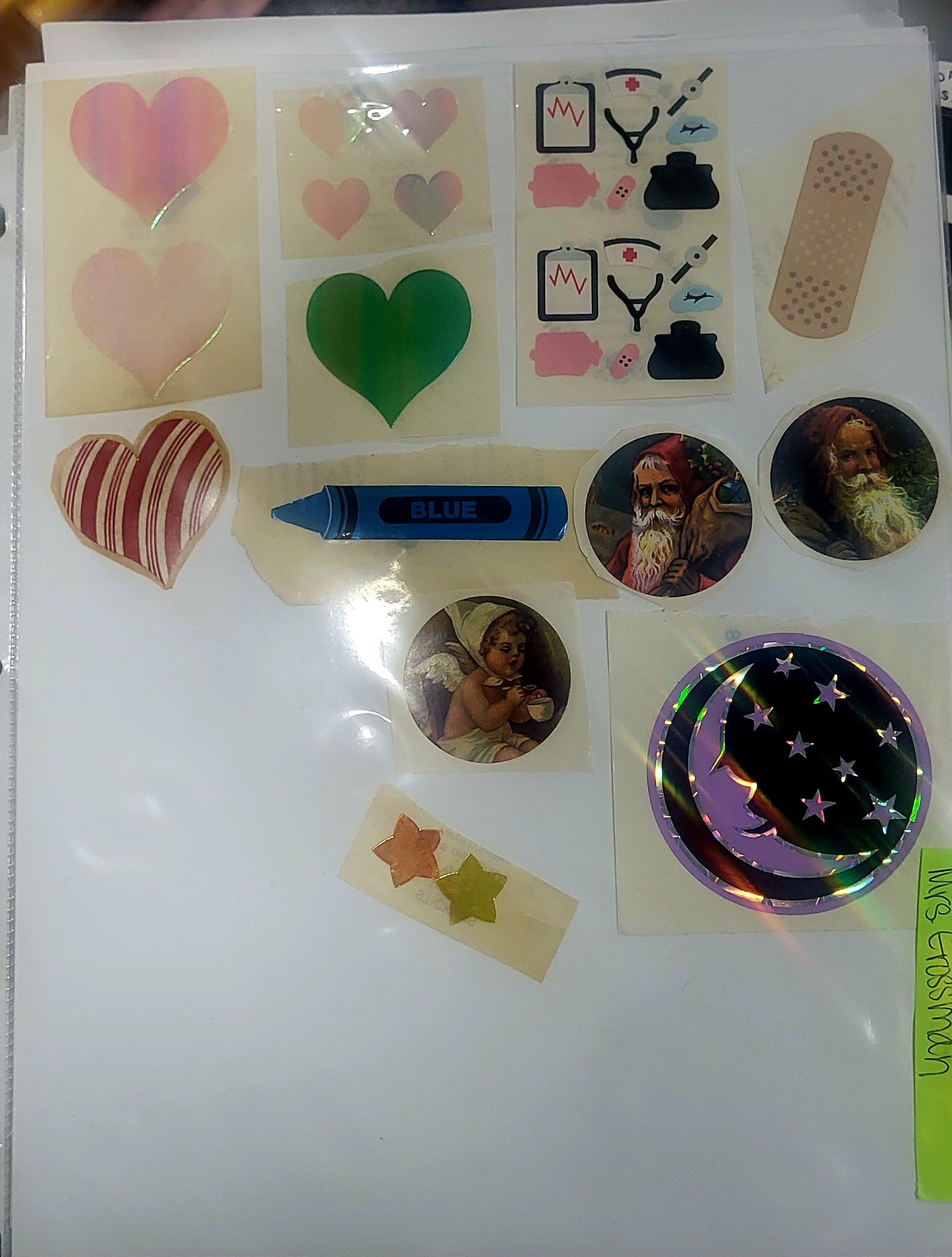 childhood sticker collection