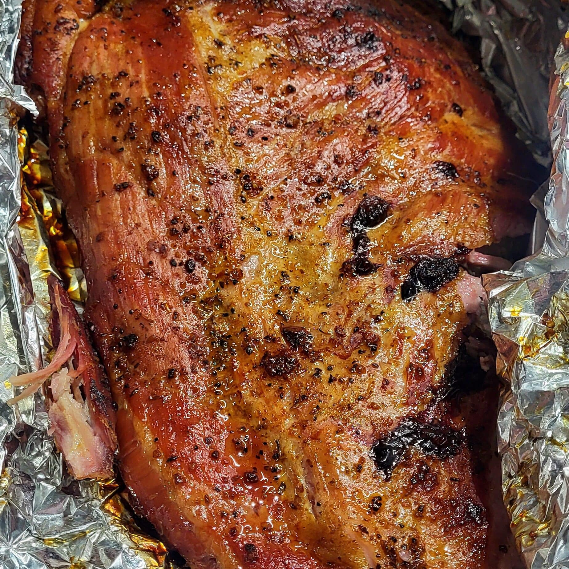 smoked ribs on gas grill