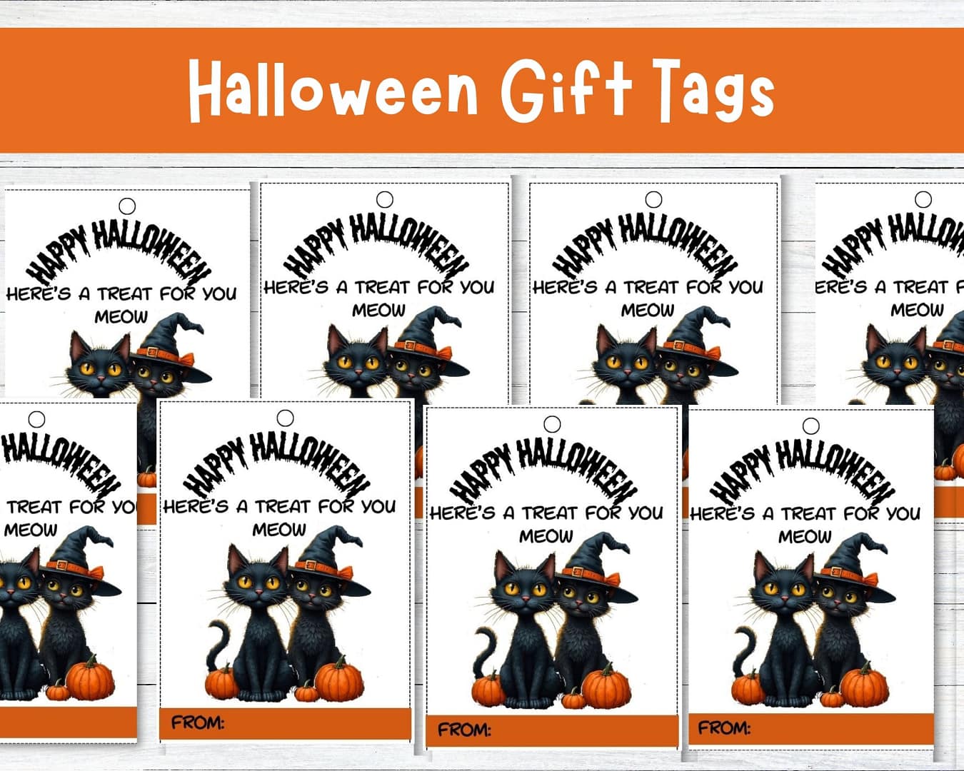 Editable Halloween Gift Tags - Image 2