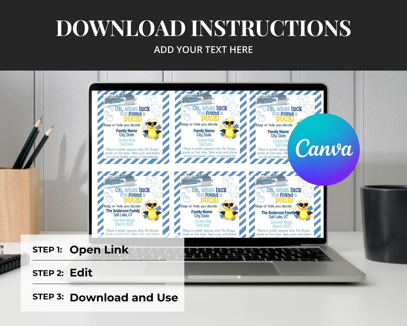 il_fullxfull.7018248966_3om9.webp Instant Download Duck Tag Template: Make a Splash with Your Cruise Crew! #cruisingducks