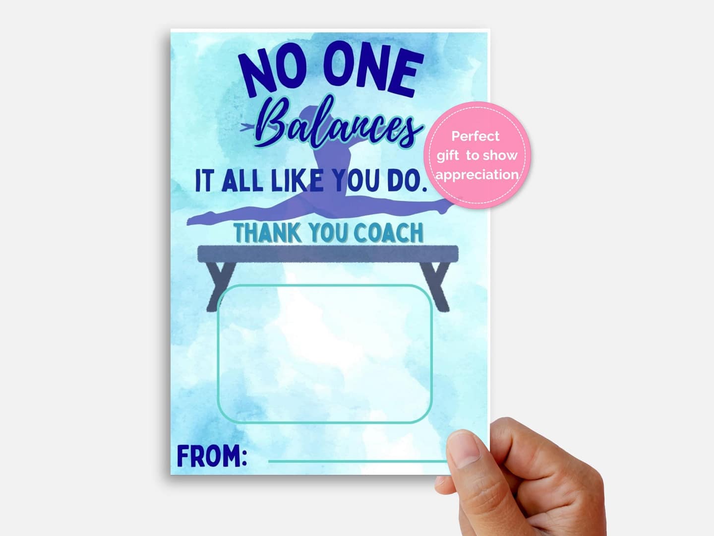 Gift Card Holder Gymnastics Coach