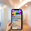 Vibrant Kids Party Invite - Instant Download, Editable Canva Template, Fun Birthday Digital Invitation - Image 2