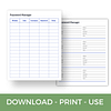 Password Manager Printable