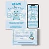 Editable baby shower invitations digital printable and diaper raffle cards plaid bea - Image 5