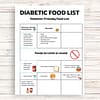 diabetic food list