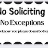 no soliciting sign