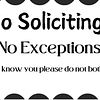 no soliciting sign