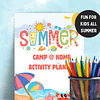 summer camp activity planner summer camp at home diy summer camp planner summer activities