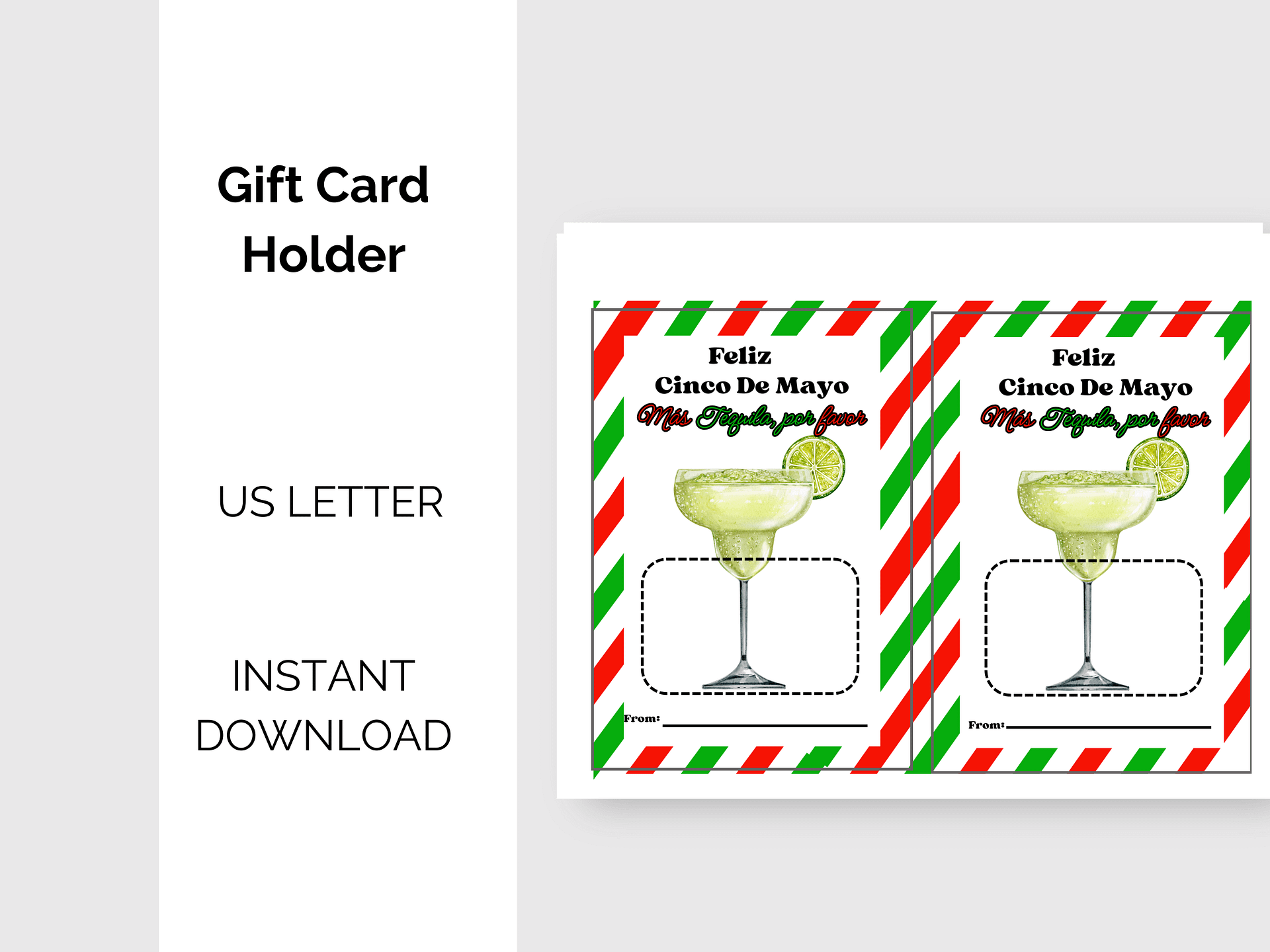 Cinco de mayo gift card holder feliz cinco de mayo and tequila - Image 3