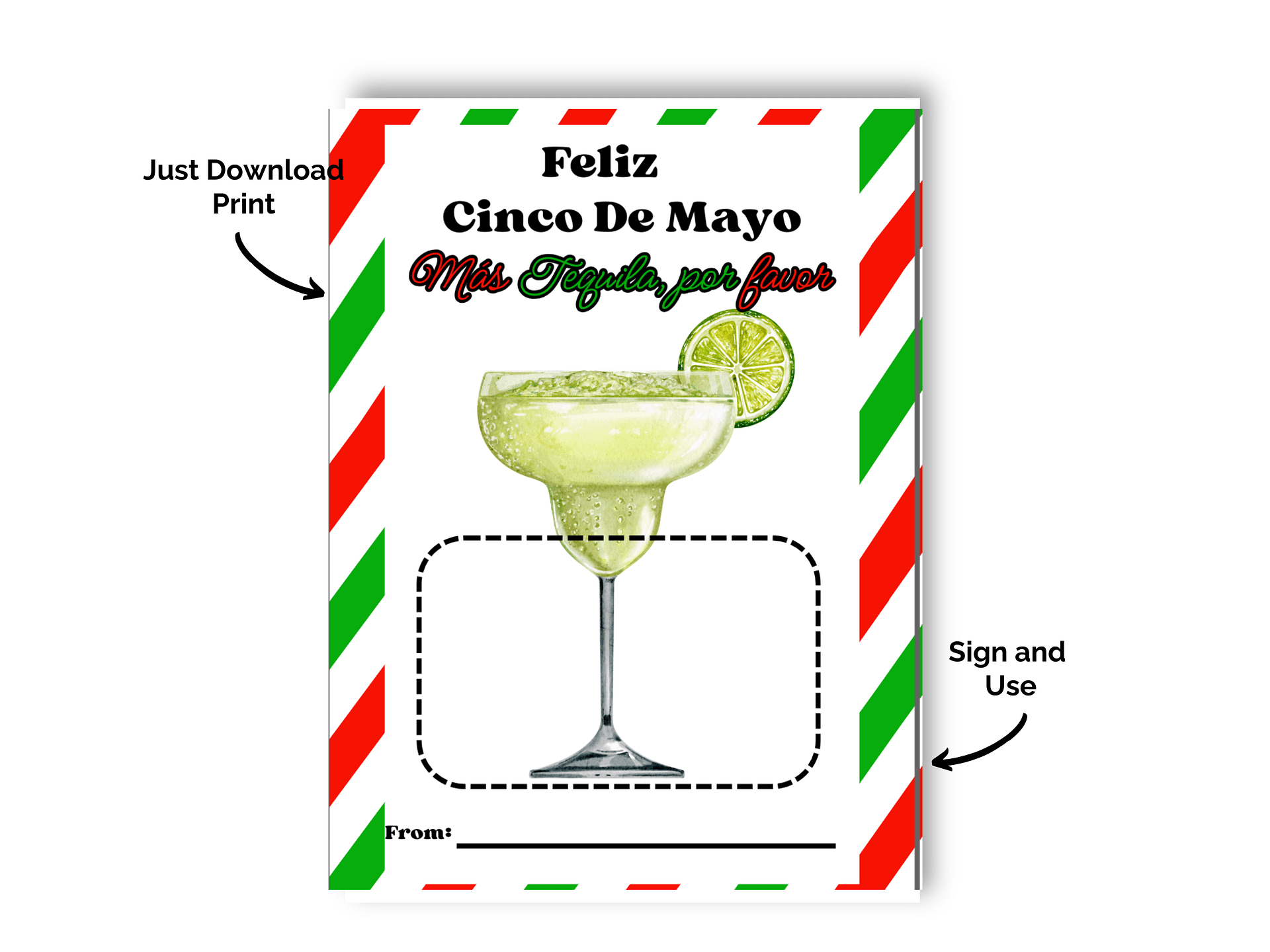 Cinco de mayo gift card holder feliz cinco de mayo and tequila - Image 4